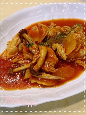 鶏のトマトジュース煮込み